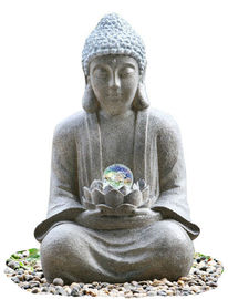 China Buddha-Wasser-Brunnen im Freien für Garten, fertigen Spannungs-Granit-Farbe besonders an fournisseur
