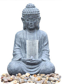 China Cyan-blauer sitzender Buddha-Wasser-Steinbrunnen für die Haupt-/asiatischen Wasser-Brunnen fournisseur