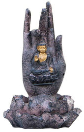 China Kleiner Wasser-Brunnen Polyesin Lord-Buddha Statue, Buddha setzte auf Lotus fournisseur