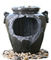 Traditionelle schwarze Marmorbetonwerkstein-Brunnen im Freien im Magnesiumoxyd-Material fournisseur