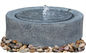 Traditionelle schwarze Marmorbetonwerkstein-Brunnen im Freien im Magnesiumoxyd-Material fournisseur